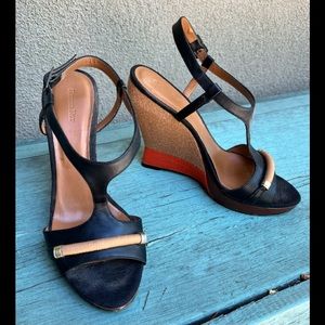 Rachel Roy Terese Combo T-Strap Wedge Sandal